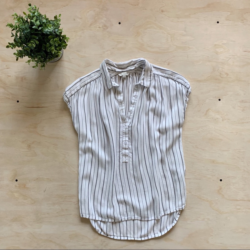 Lucky Brand | Striped Button Down Blouse